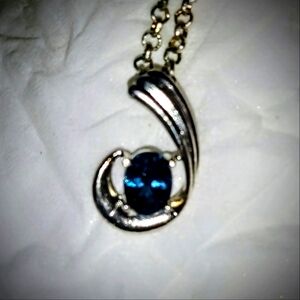 Natural London Blue Topaz Necklace